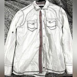 Buckle Black Button Up Long Sleeve